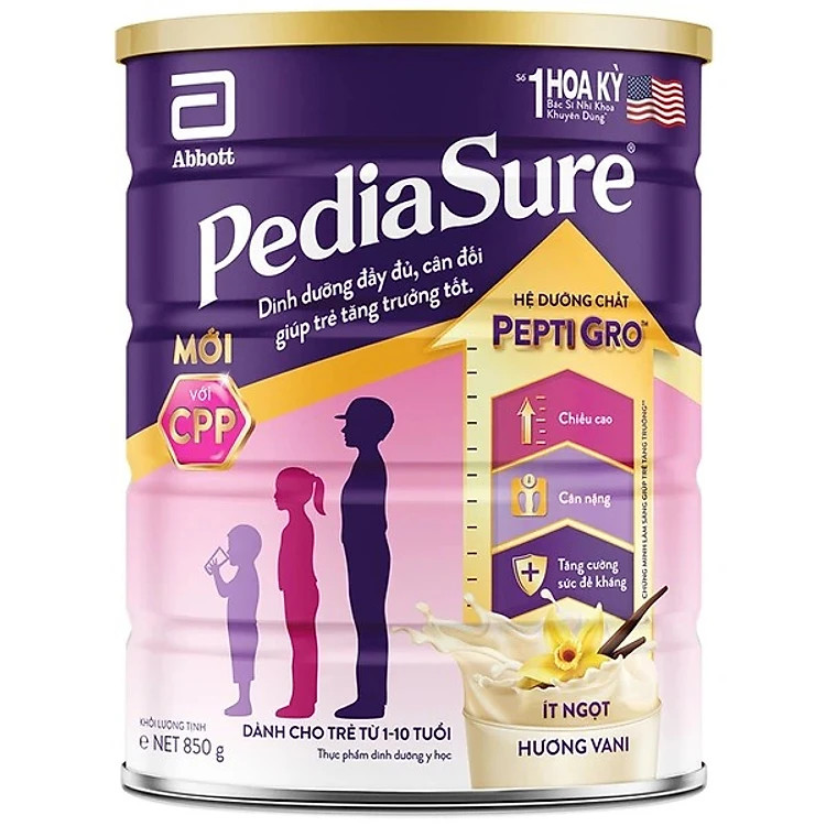 Sữa bột Pediasure 1.6kg (Dành cho trẻ từ 1 - 10 tuổi)