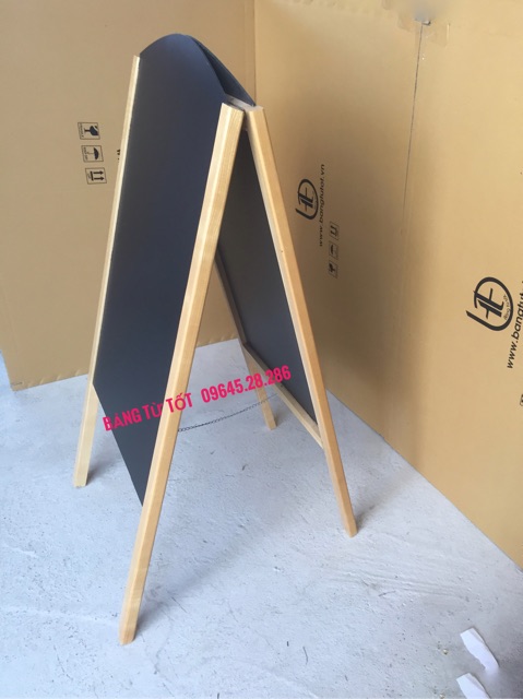 Bảng menu đen 2 mặt mái vòm 60*120 cm ( Tặng bút dạ quang, hộp phấn màu)