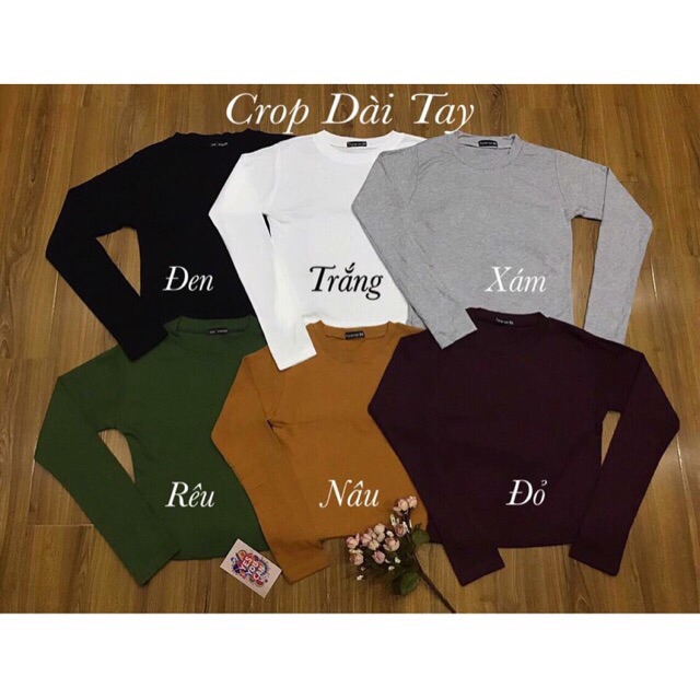 Áo Len Gân Croptop Dài Tay