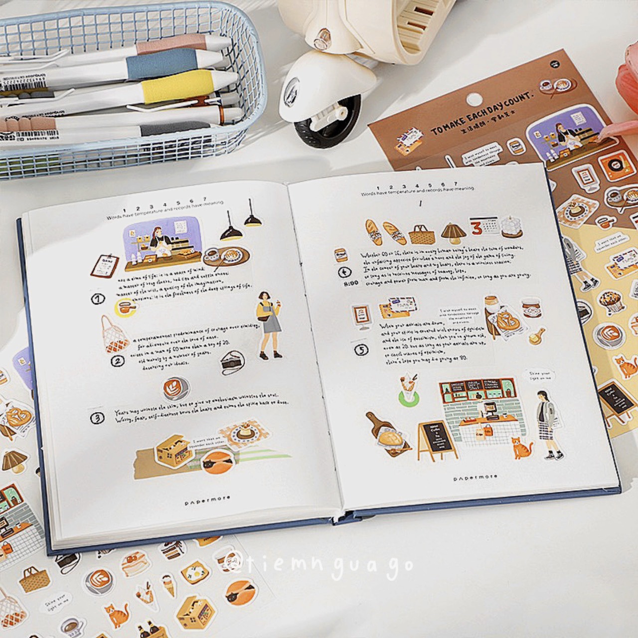 Tấm sticker Make each day count - Tiệm Ngựa Gỗ