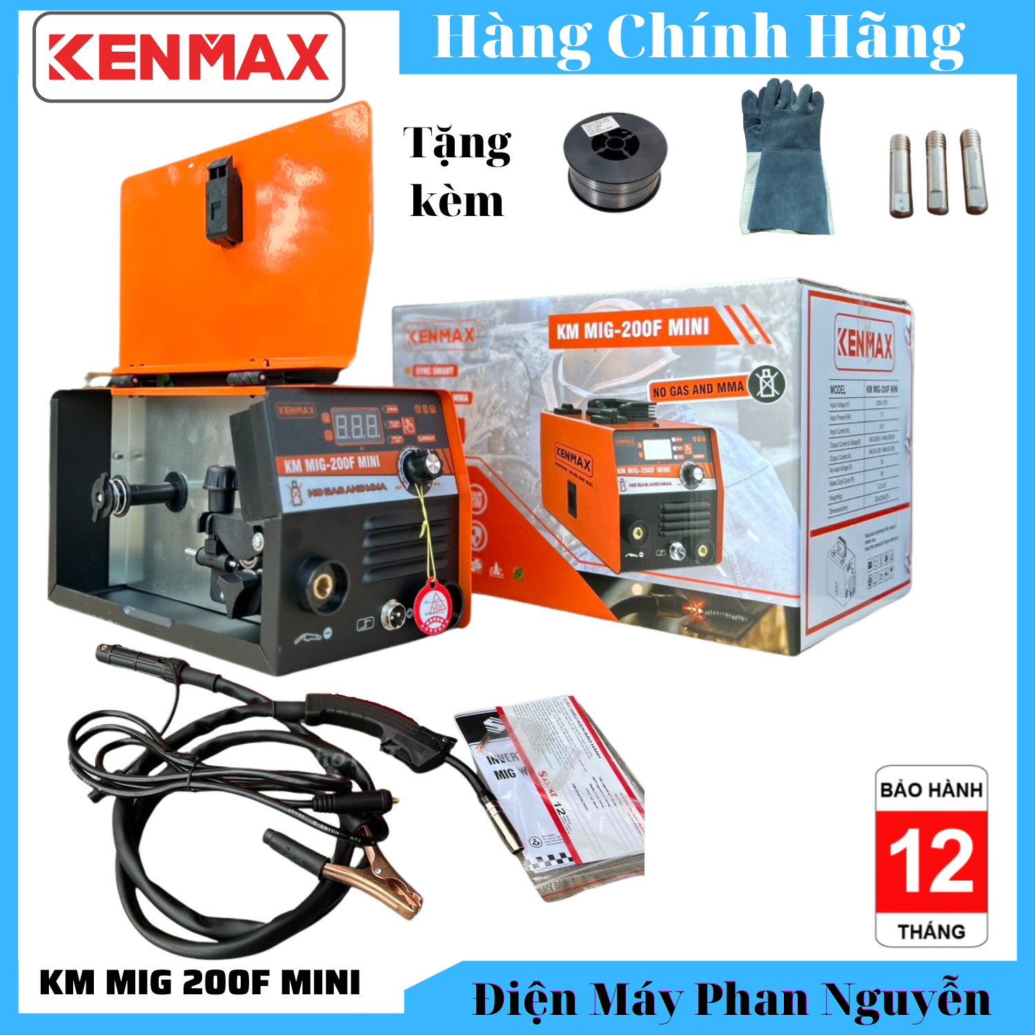 Máy hàn mig 2 chức năng mig 200f kenmax