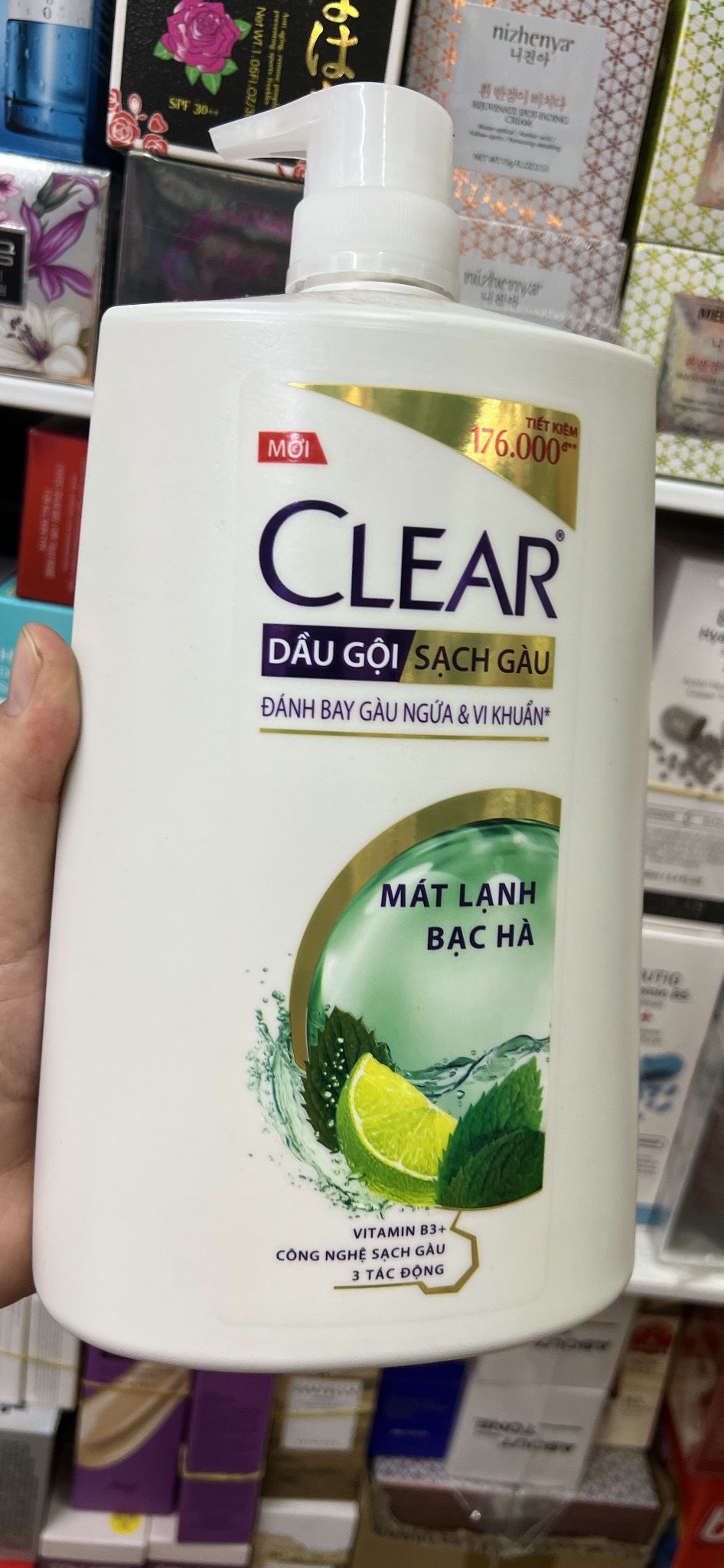Dầu Gội Clear Bạc Hà Mát Lạnh 1.4kg