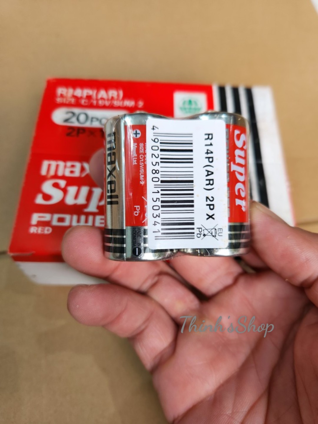 Pin Trung size C MAXELL R14(AR) vỉ 2 viên 1.5V (Nhập Khẩu Indonesia)
