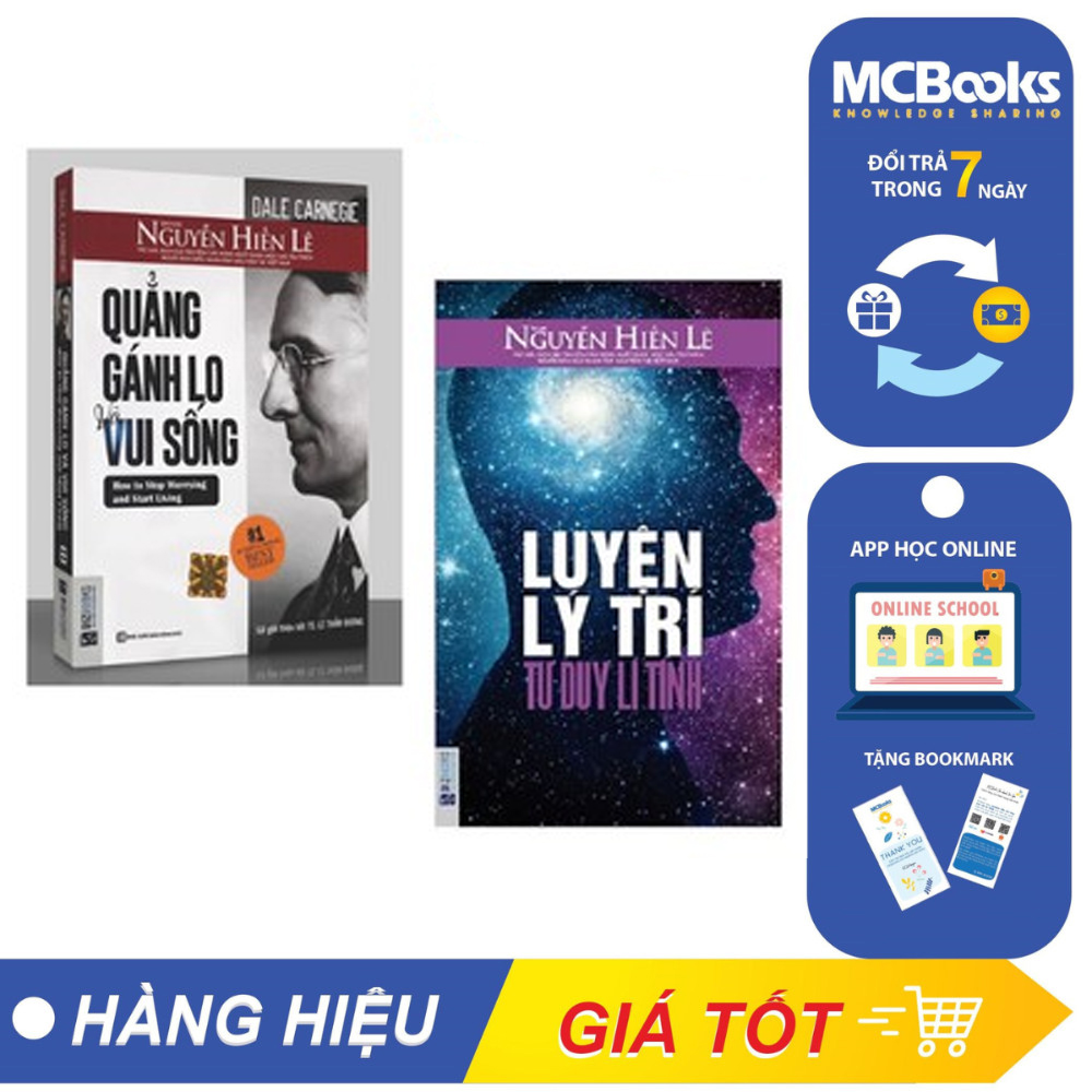 Sách - Combo  Quẳng gánh lo và vui sống - Luyện Lí Trí Tư Duy Lí Tính - McBooks