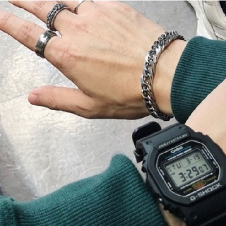 Lắc tay nam thép titan không gỉ, vòng tay nam đẹp ngầu cá tính, vòng đeo nam titanium cao cấp.