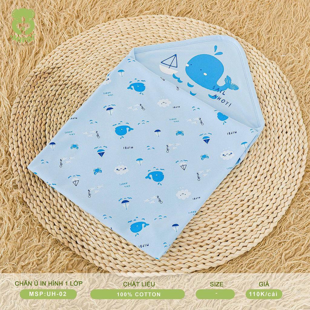 Chăn ủ sơ sinh cotton Mipbi
