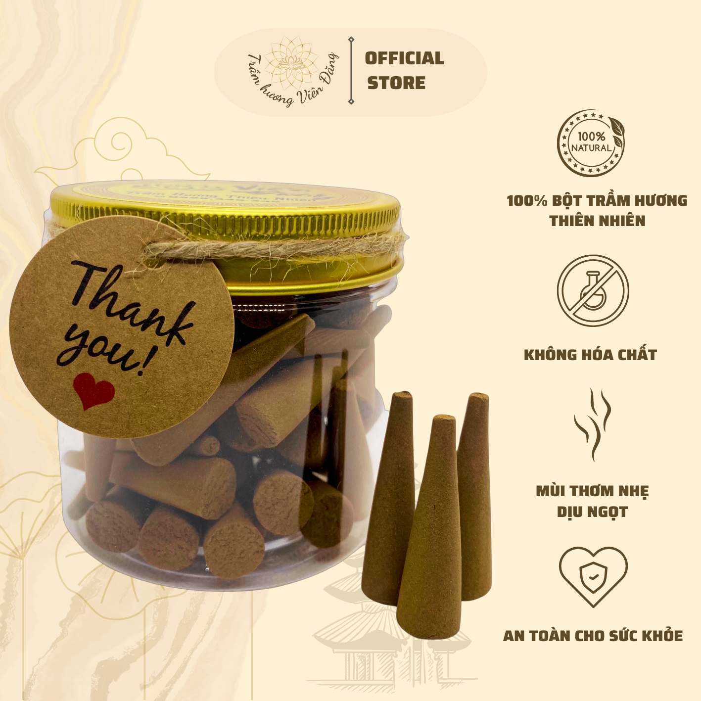 Bud agarwood Park sign top grade-Bud deep clean, pure, 100% nature-box 60 Bud