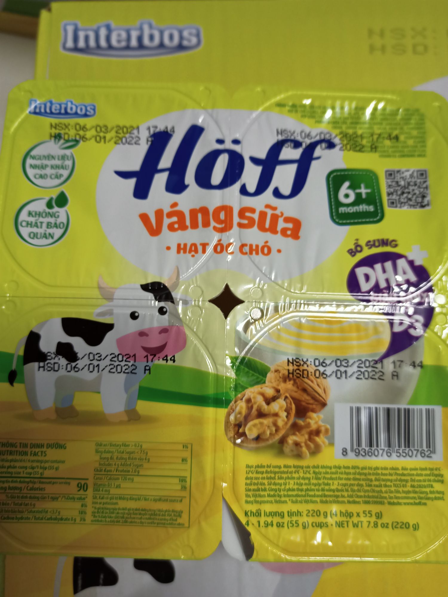 VI 4 HOP VÁNG SỮA HOFF VỊ  ÓC CHÓ CAO CẤP( DATE 2022)