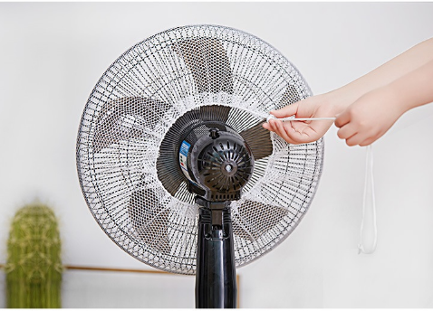 Lưới bọc quạt loại to có dây kéo kích thước tối đa 50cm bảo vệ n toàn cho trẻ nhỏ