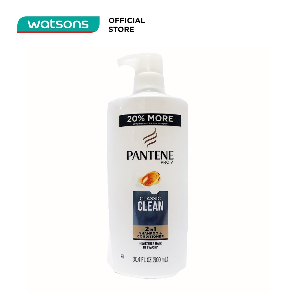 Dầu gội xả 2in1 pantene pro-v classic clean 900ml