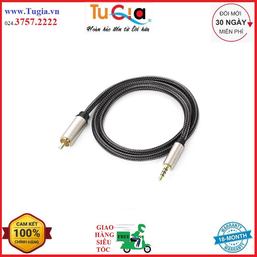 Cáp Audio 3.5mm sang Coaxial dài 5m Ugreen 20735- Hàng chính hãng