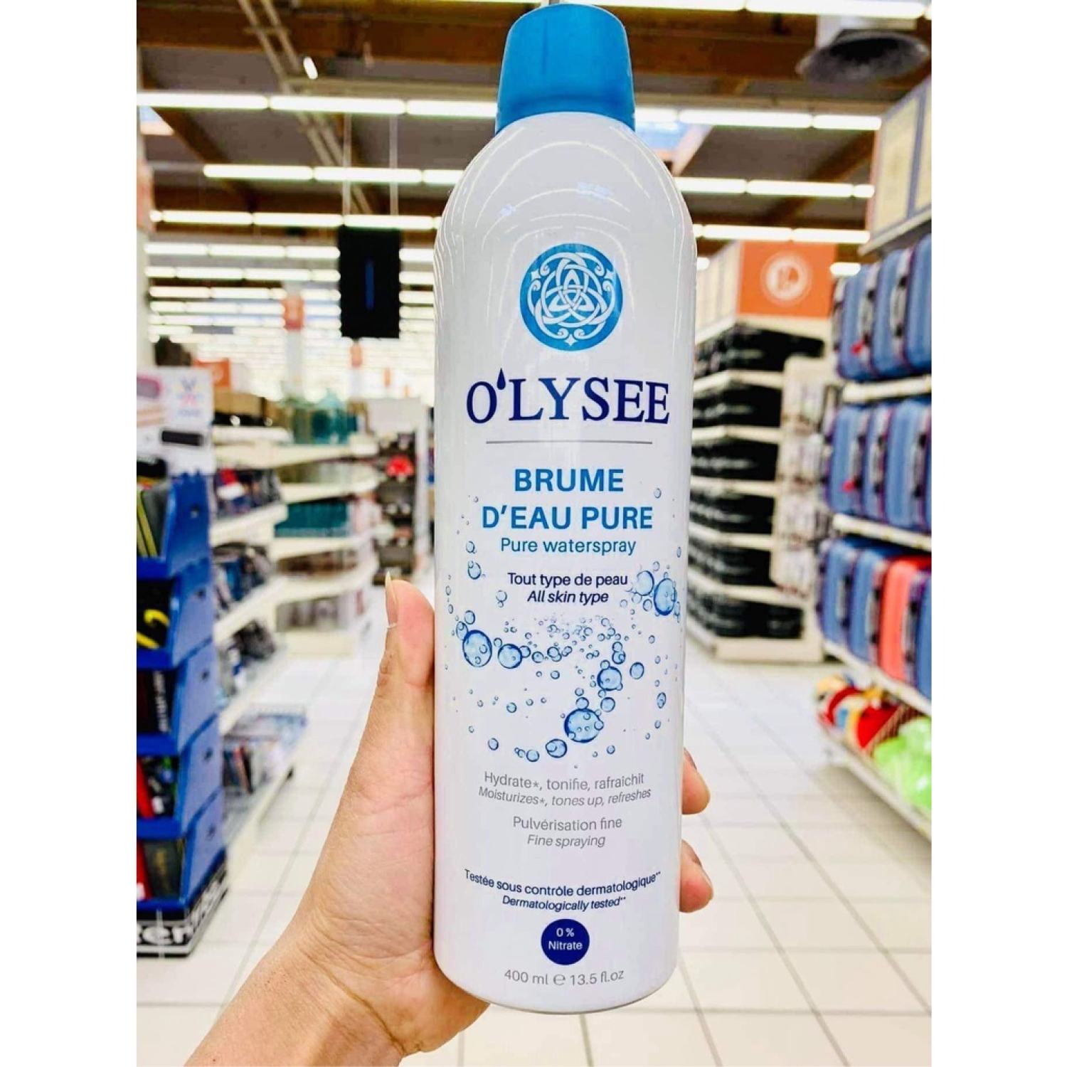 Xịt khoáng O'lysee Pháp 400ml (O'LYSEE BRUME D'EAU PURE WATERSPRAY (400ML)