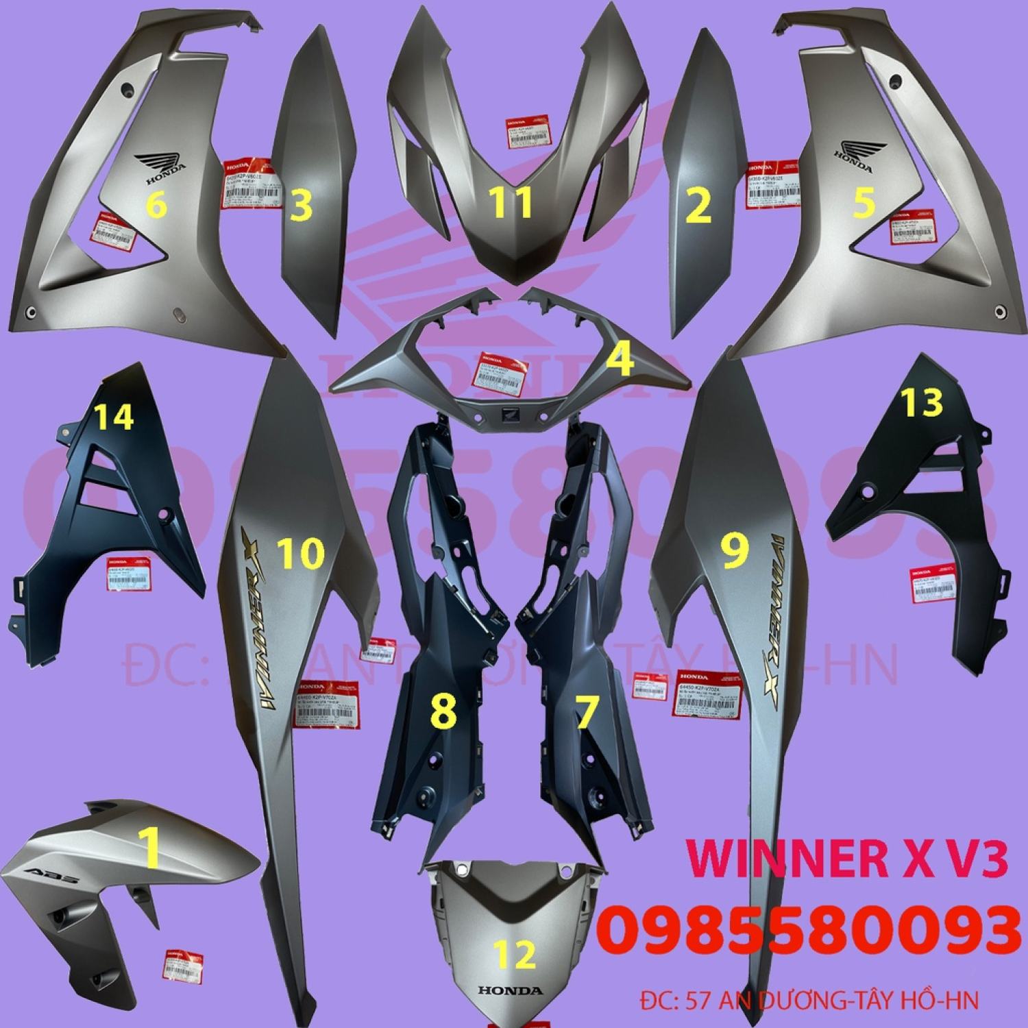 DÀN ÁO WINNER X V3 2022 MÀU BẠC ( CÓ BÁN LẺ)