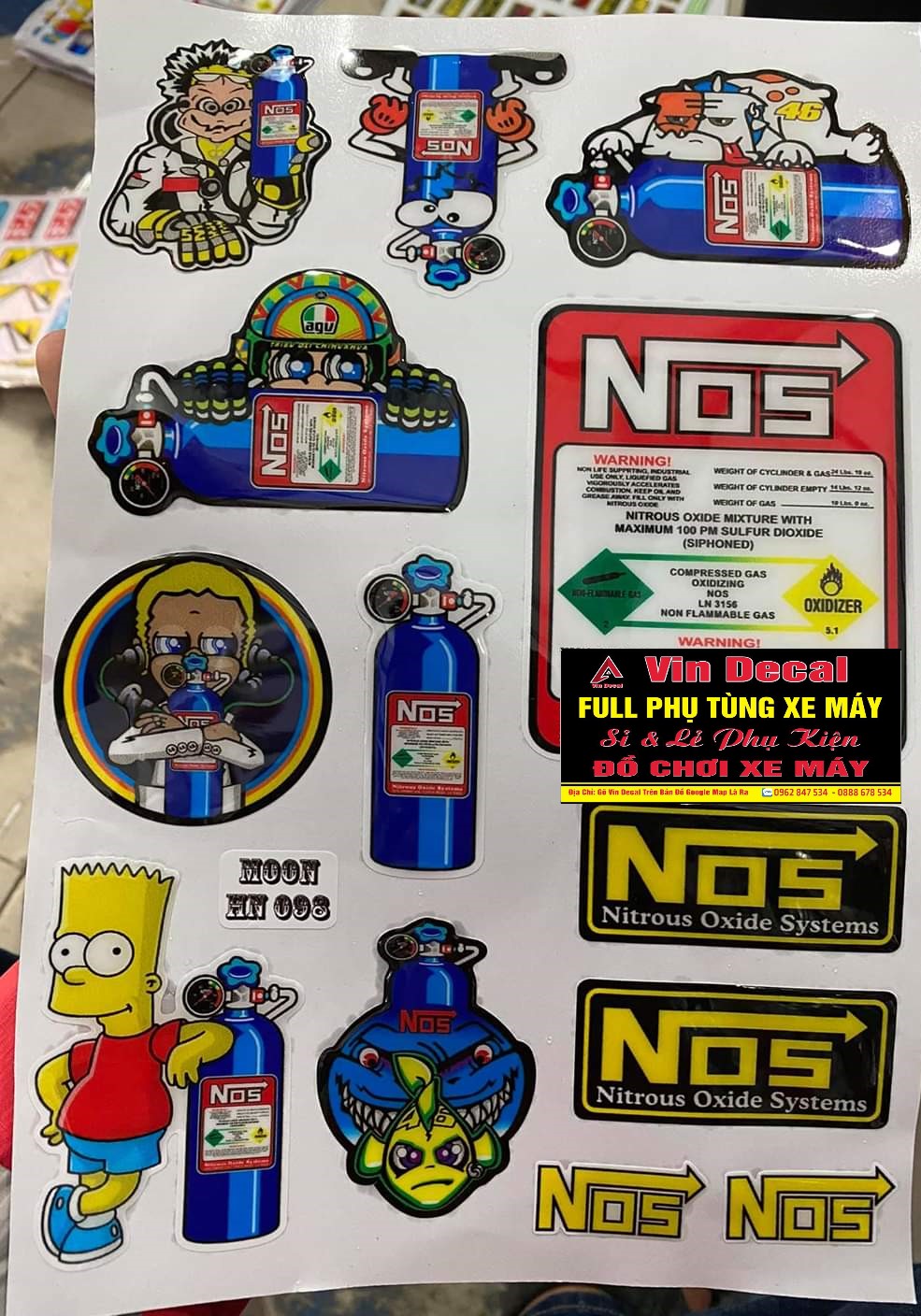 Bộ tem nổi BÌNH NOS MÃ MOON HN098