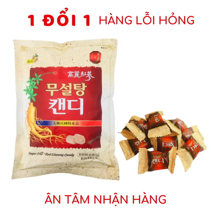 Kẹo Hồng Sâm không đường Hàn Quốc 500g
