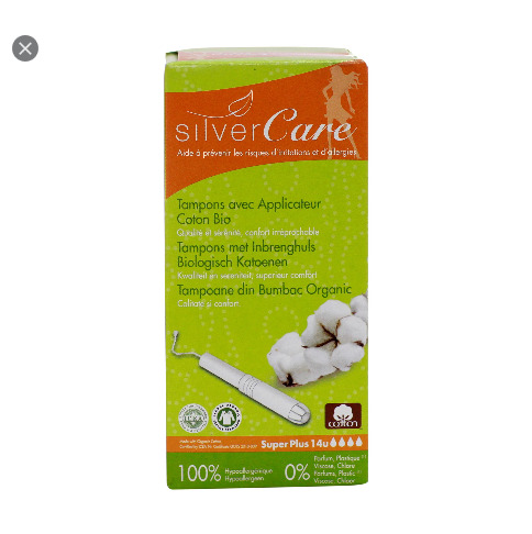 Tampon Hữu Cơ 4 Giọt Có Cần Đẩy Silvercare