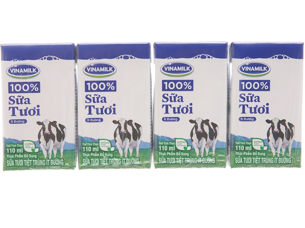 Sữa tươi vinamilk ít đường 110ml (thùng 48 hộp)