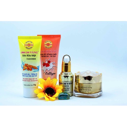 COMBO MỤN THÂM TRẮNG DA LINH CHI VÀNG