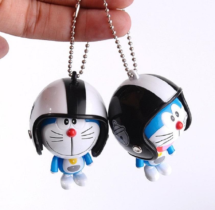 Móc Khóa Dễ Thương Hình Doremon Đội Nón Bảo Hiểm