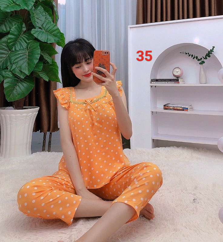 [HCM](40kg -> 75kg) Đồ Bộ nữ, Quần 9 tấc có túi, Vải Lụa Hàn, ảnh thật
