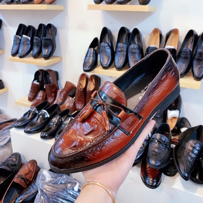 GIÀY lười da nam giầy công sở nam phong cách châu âu giầy da bò MS 10038379