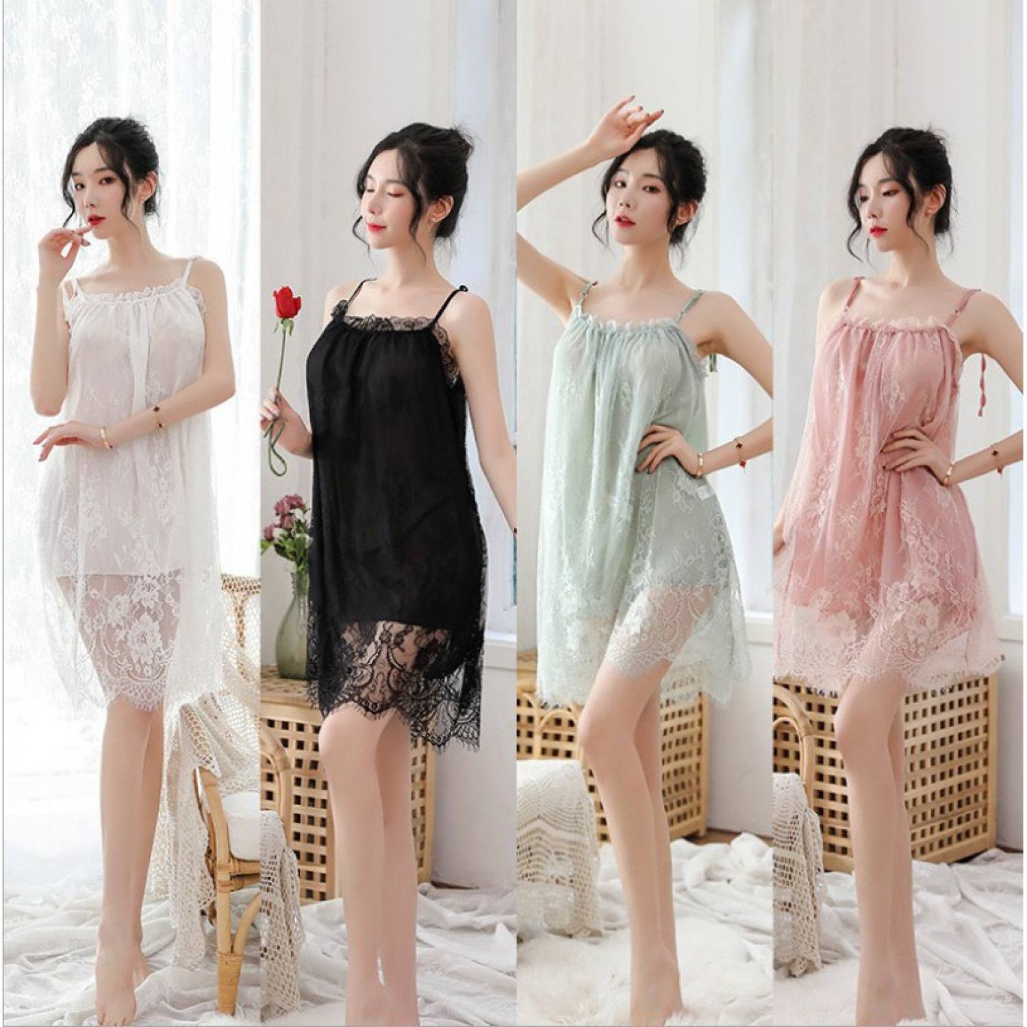 Váy ngủ ren mềm xinh xắn