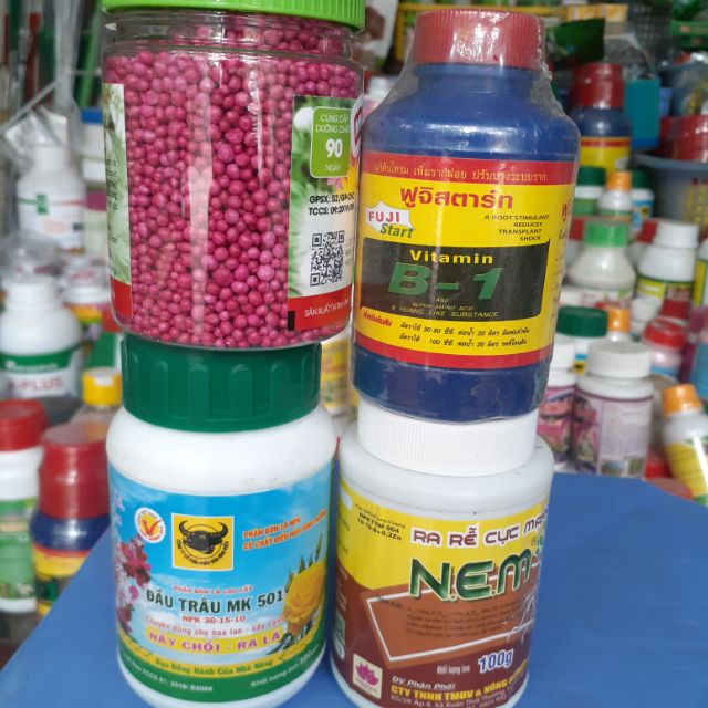 Combo bộ 4 phân bón chăm sóc hoa Lan