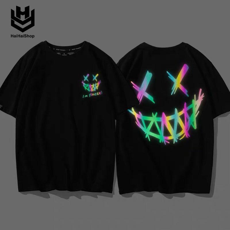 [HCM]Áo Thun Phản Quang Finee Cotton 75% Form Rộng Unisex Nam Nữ Rẻ Đẹp HaiHaiShop Ken T-Shirt.