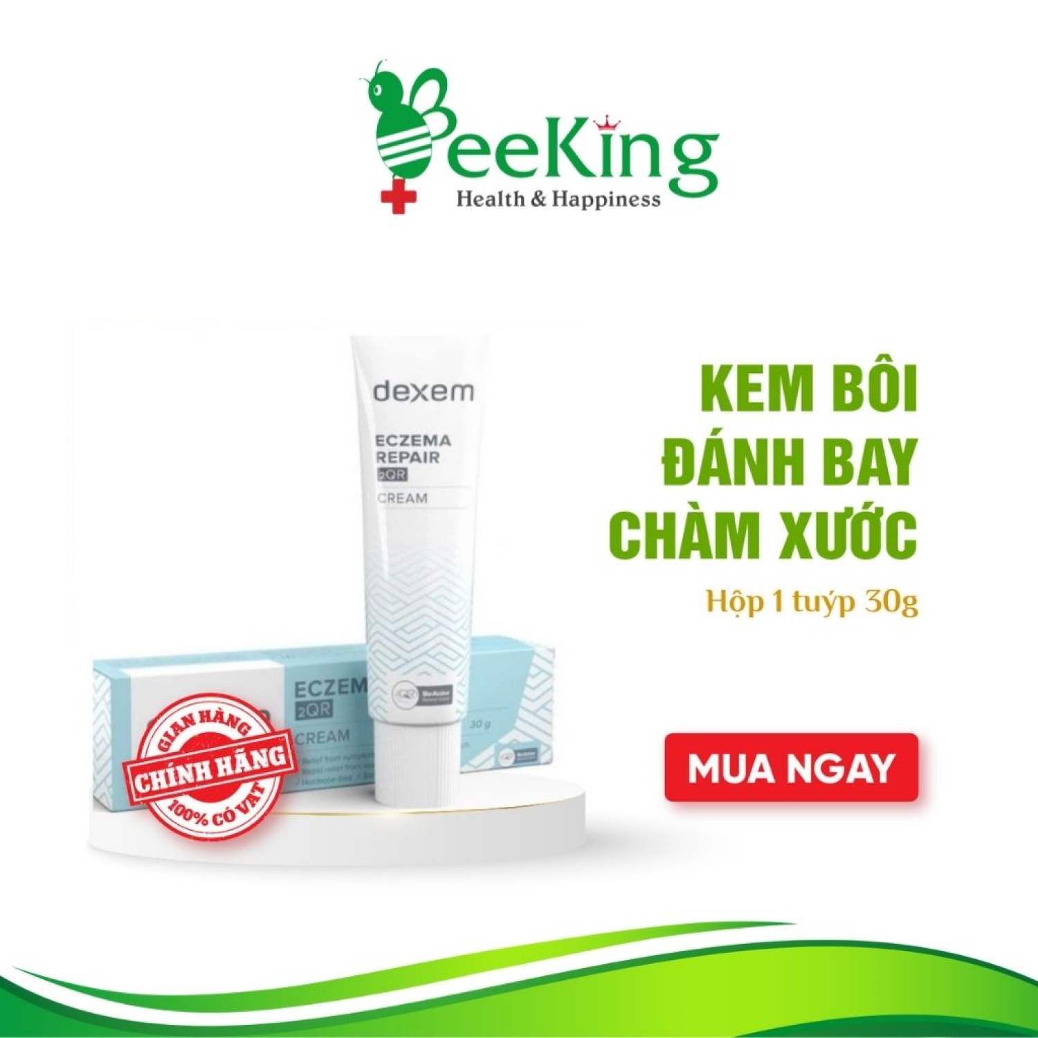 Kem bôi chàm viêm da cơ địa Dexem Cream hỗ trợ dưỡng ẩm da cải thiện tình trạng da khô Beeking BK05