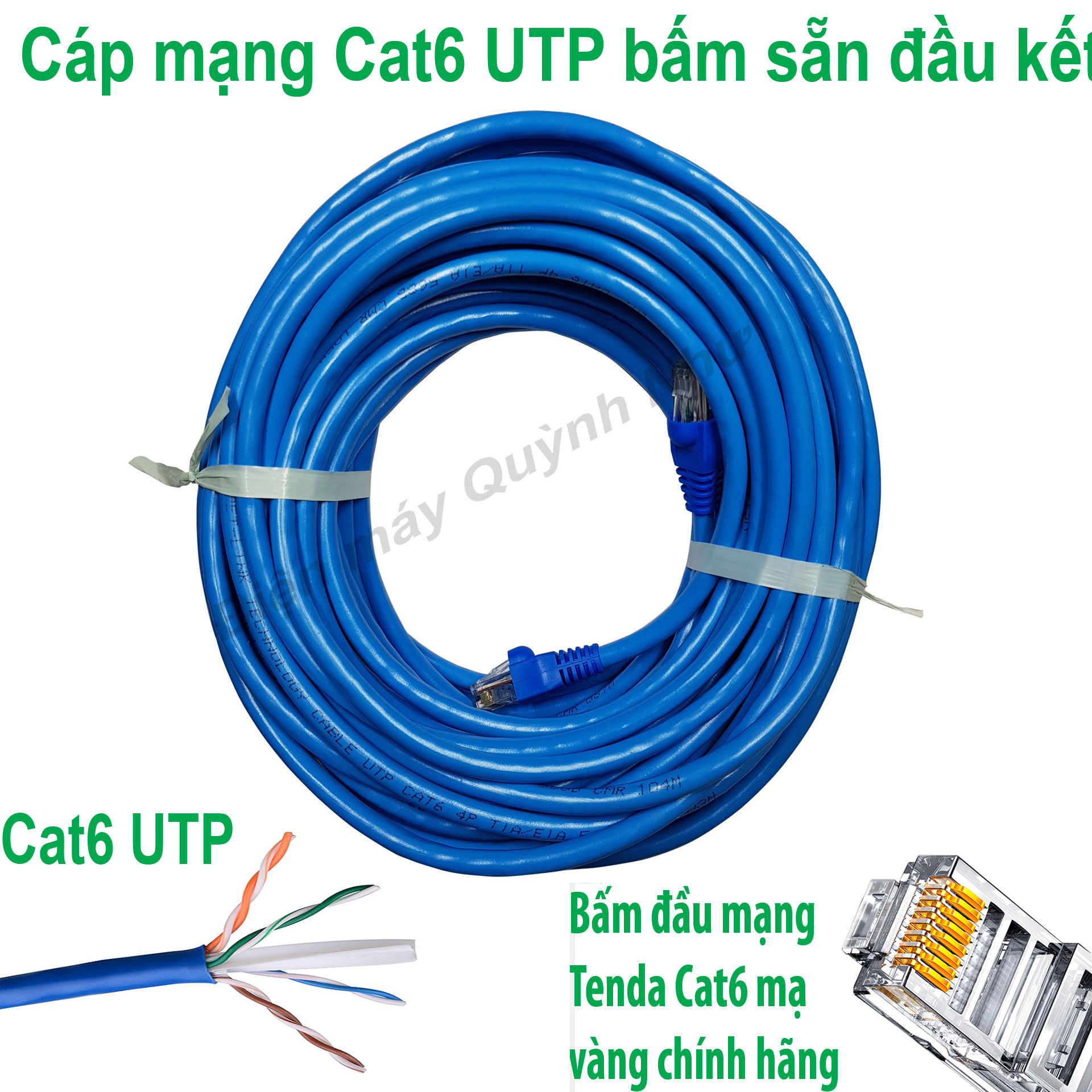 [HCM] 40m Dây Mạng Cat6 Bấm Sẵn 2 Đầu - Cáp mạng cáp lan cáp internet