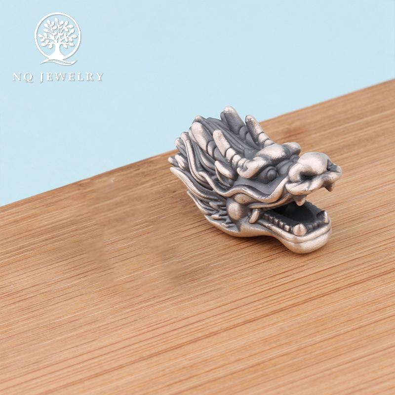 Charm bạc đầu rồng xỏ ngang - NQ Jewelry