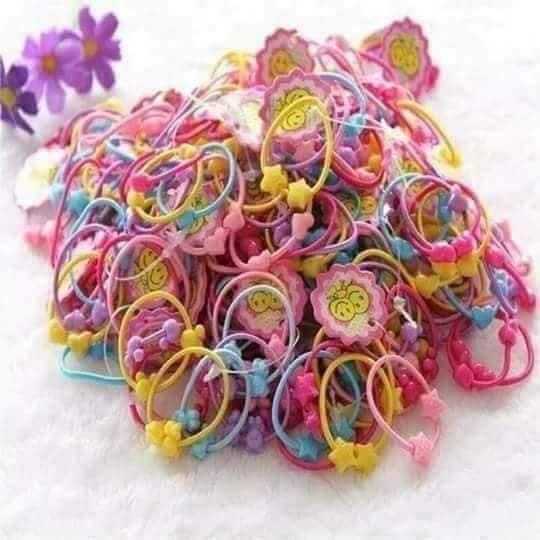 BỊCH DÂY THUN CỘT TÓC, 50 THUN CỘT TÓC CHO BÉ NHIỀU MÀU