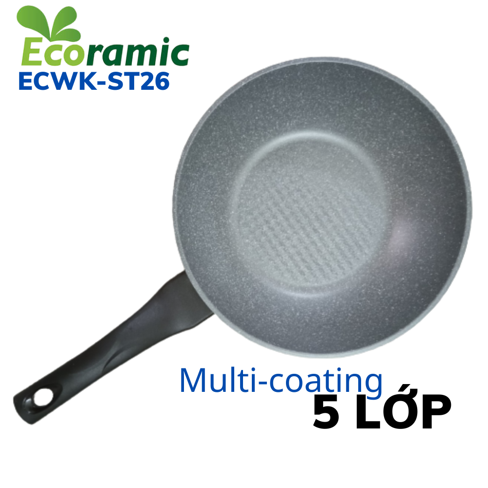 Ecoramic Chảo đá sâu lòng cao cấp ECWK-ST26