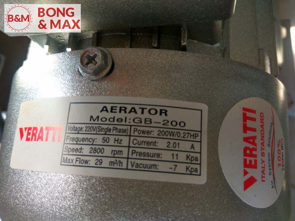 Máy thổi khí con sò 200w