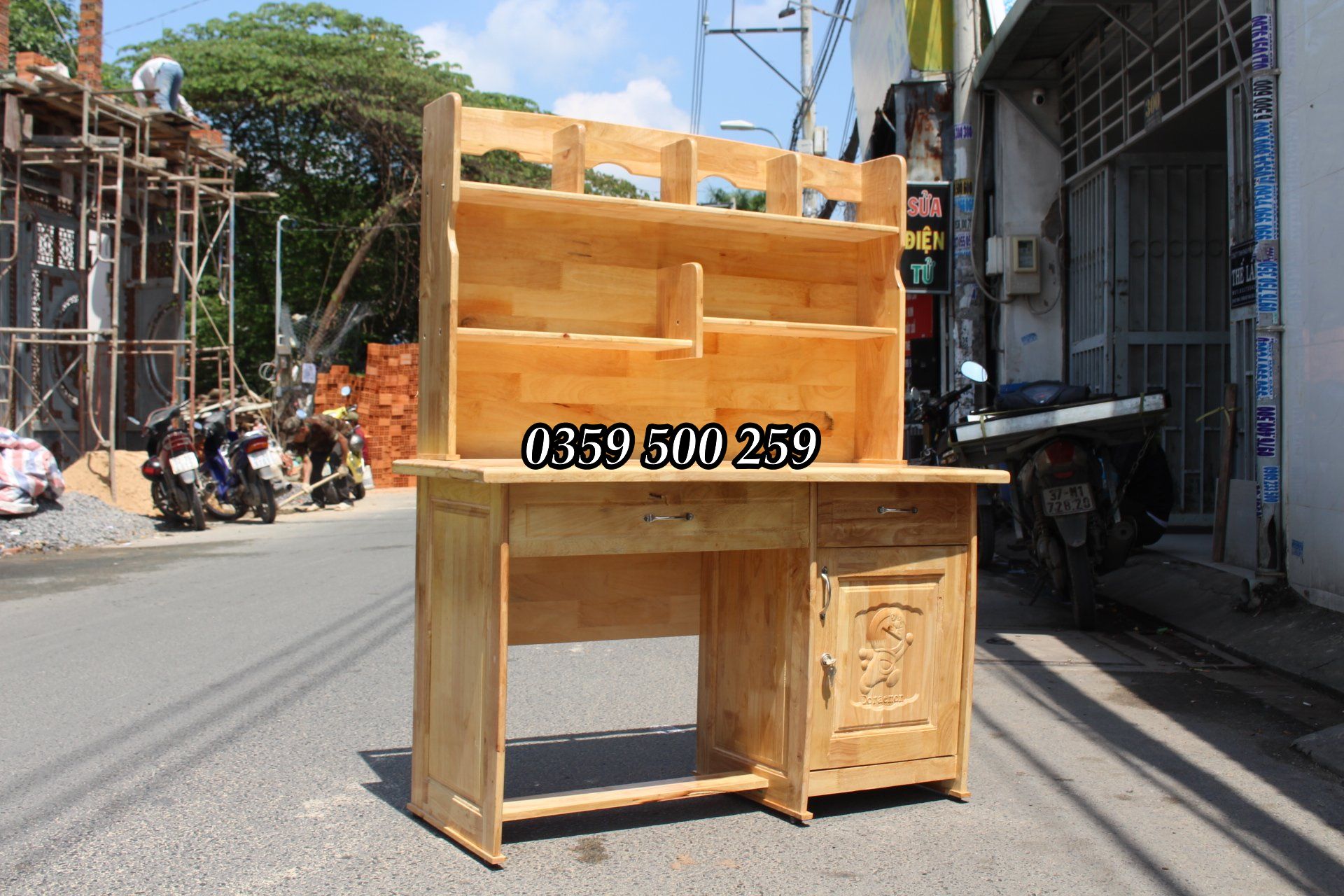 bàn học gỗ thông tự nhiên