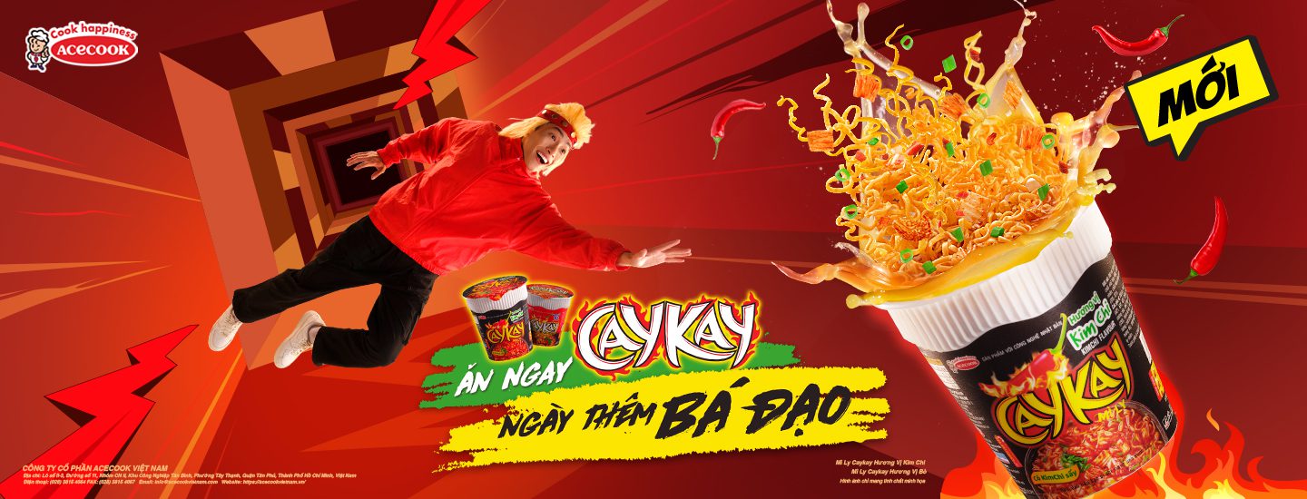 Mì CayKay vị  bò / kim chi cay  ly 66gr