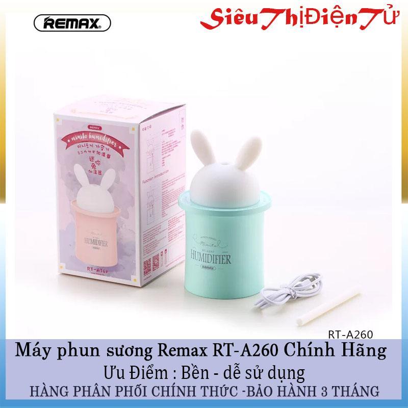 Bảng giá MÁY PHUN SƯƠNG REMAX RT A260 TẠO ẨM VỚI 280ml giao màu ngẫu nhiên