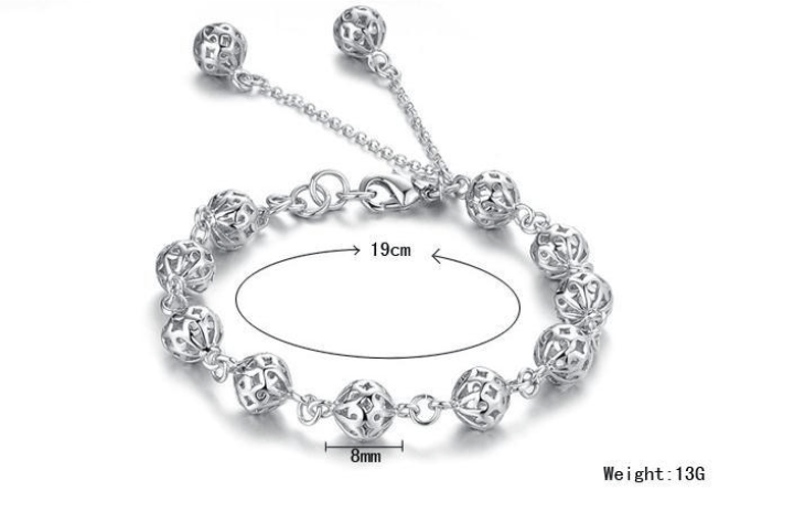 Bracelets stainless steel chain style ball hollow-commitment 1 Đổi 1 if rust