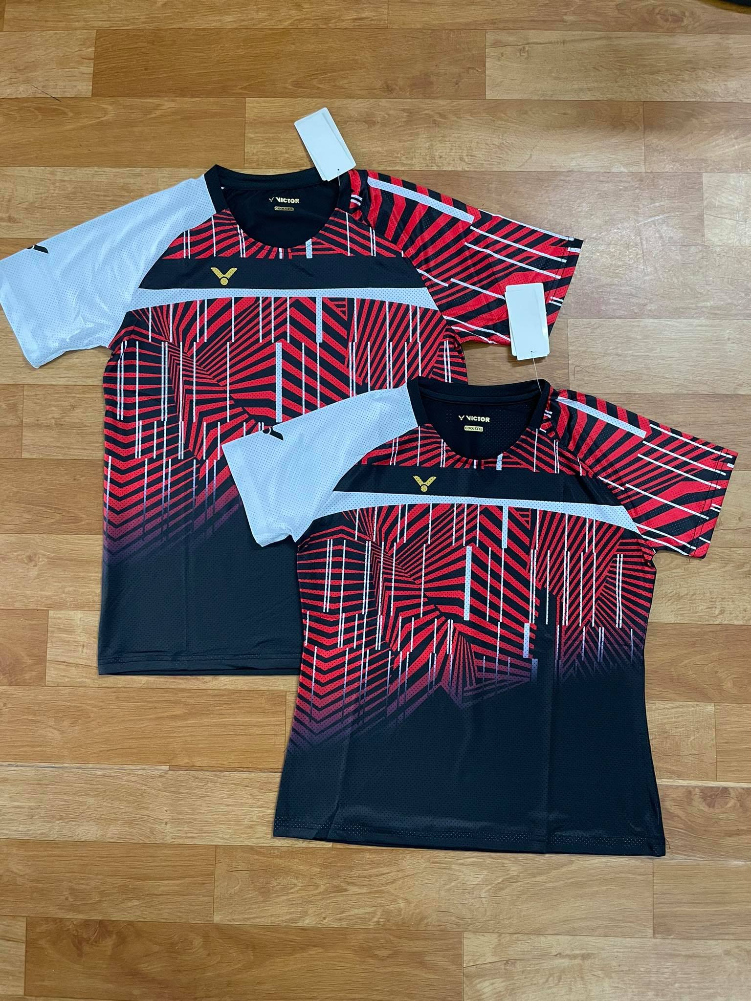 Áo cầu lông Victor 001 đen (nam,nữ)