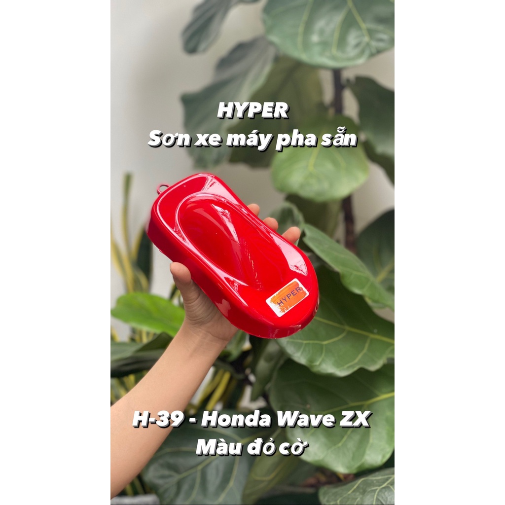 Nước sơn xe máy pha sẵn - màu đỏ cờ honda wave zx - h-39
