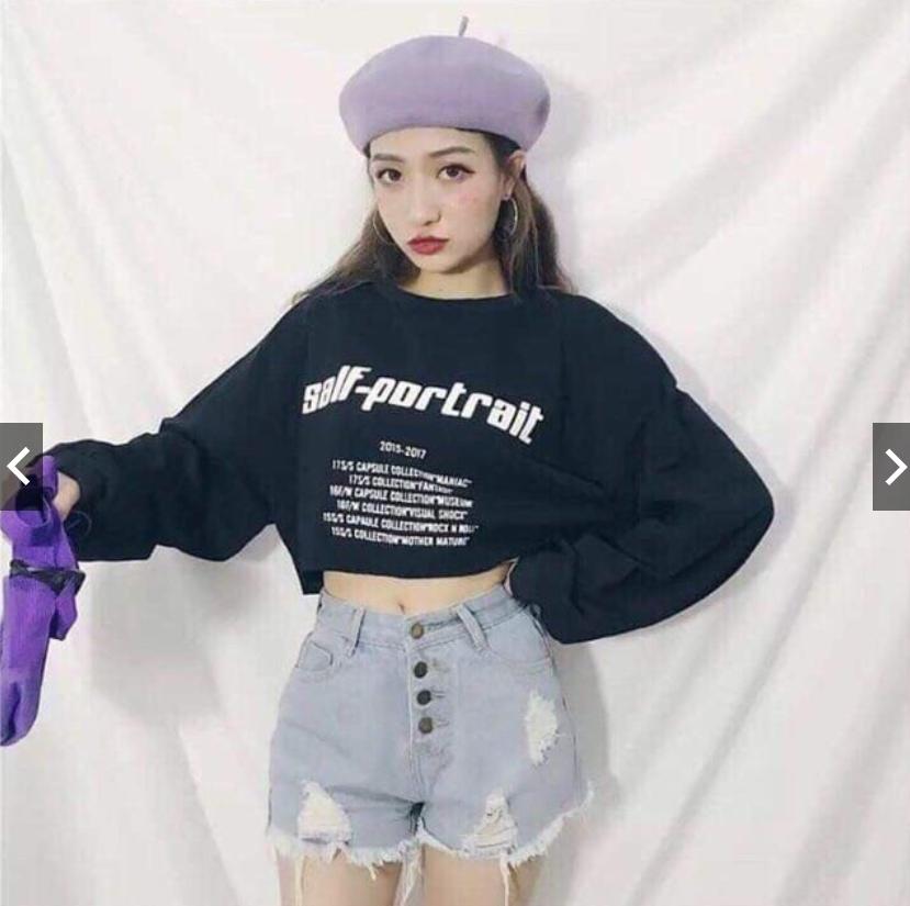 ÁO TAY DÀI CROPTOP FORM RỘNG CÁ TÍNH 4.8