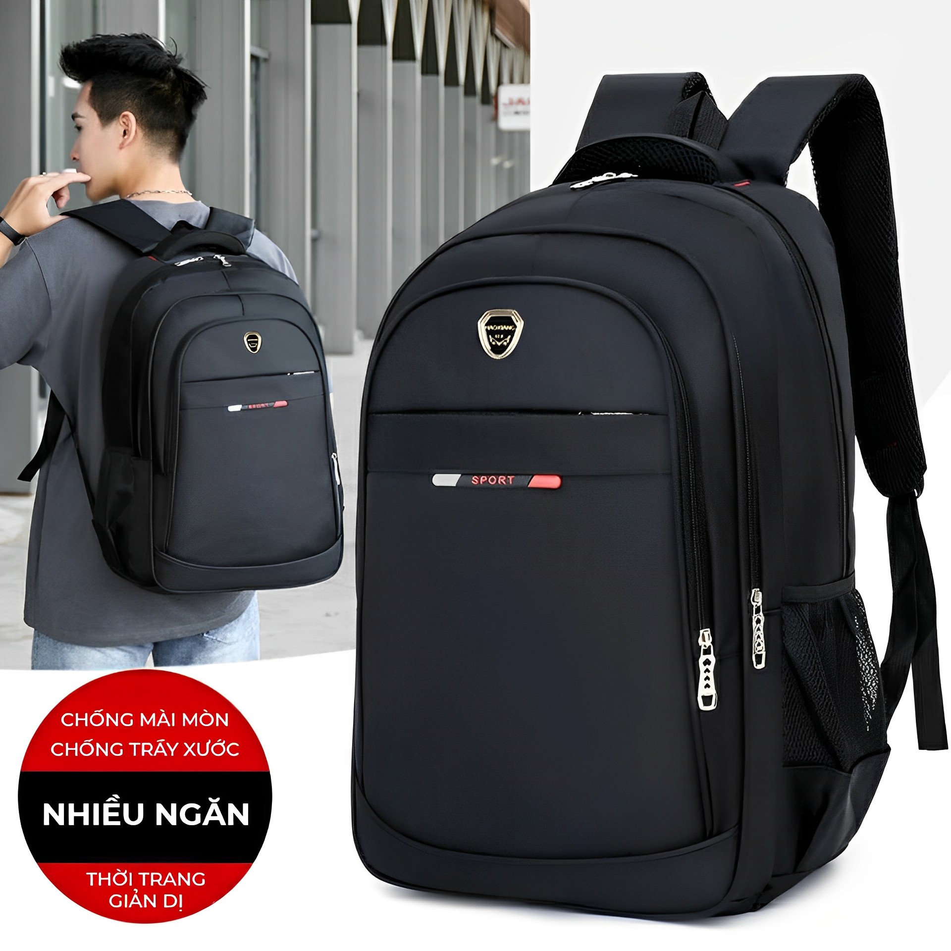 Balo cầu lông Kamito KMBL220123 xanh đen chính hãng | ShopVNB