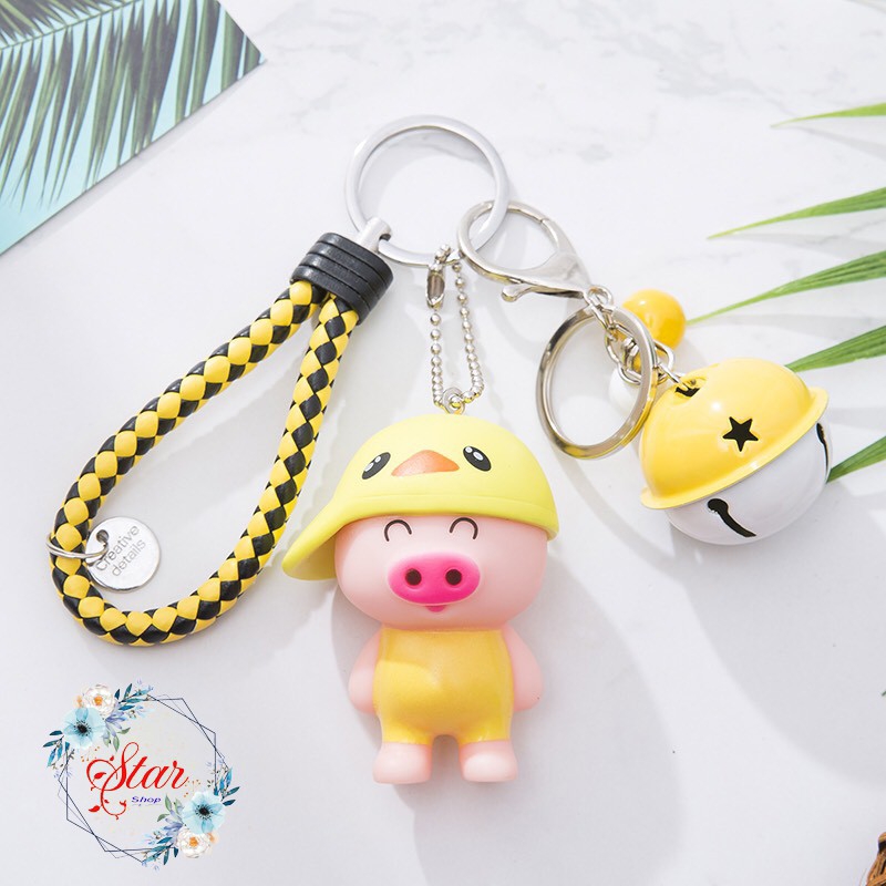 Móc Khóa Chuông Hình Lợn Kute A05