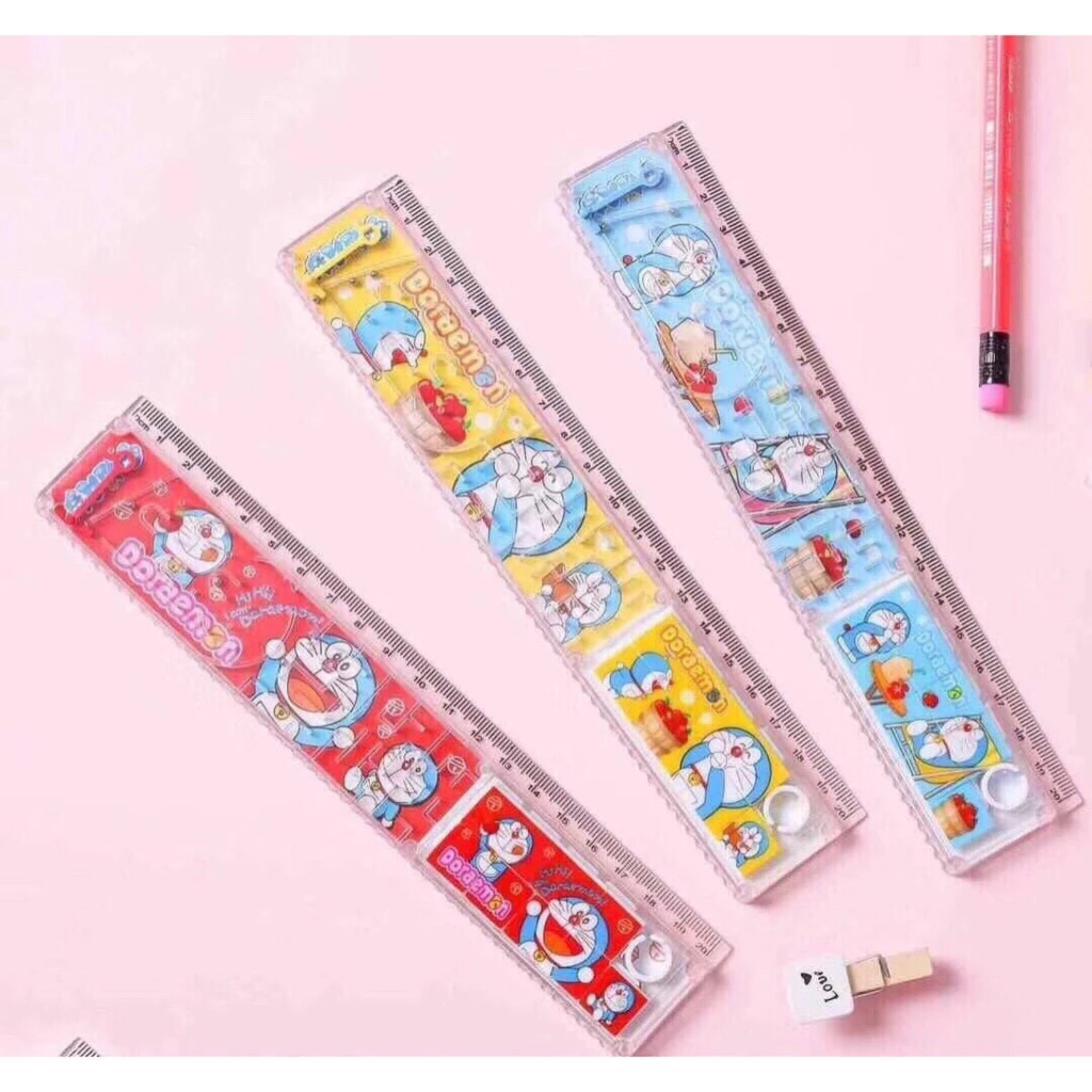 Thước kẻ vuông đặc khối, thước xếp hình, Thước đá, thước thiên long, thước kẻ Đại Thịnh loại 20cm, 30cm