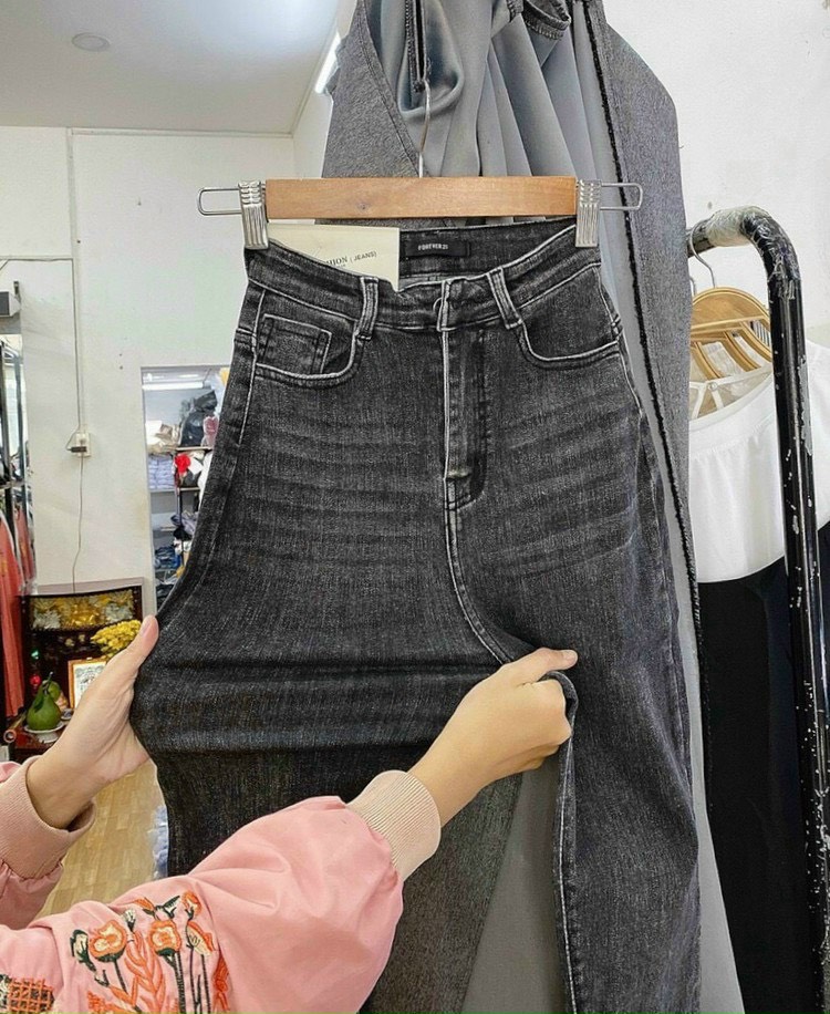 JEANS DÀI NỮ LƯNG CAO CO GIÃN
