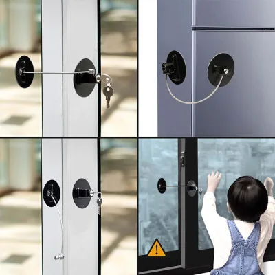 HARMU Child Safety Prevent Falling Baby Fridge Freezer Cabinet Locks Safety Lock Window Lock Lock