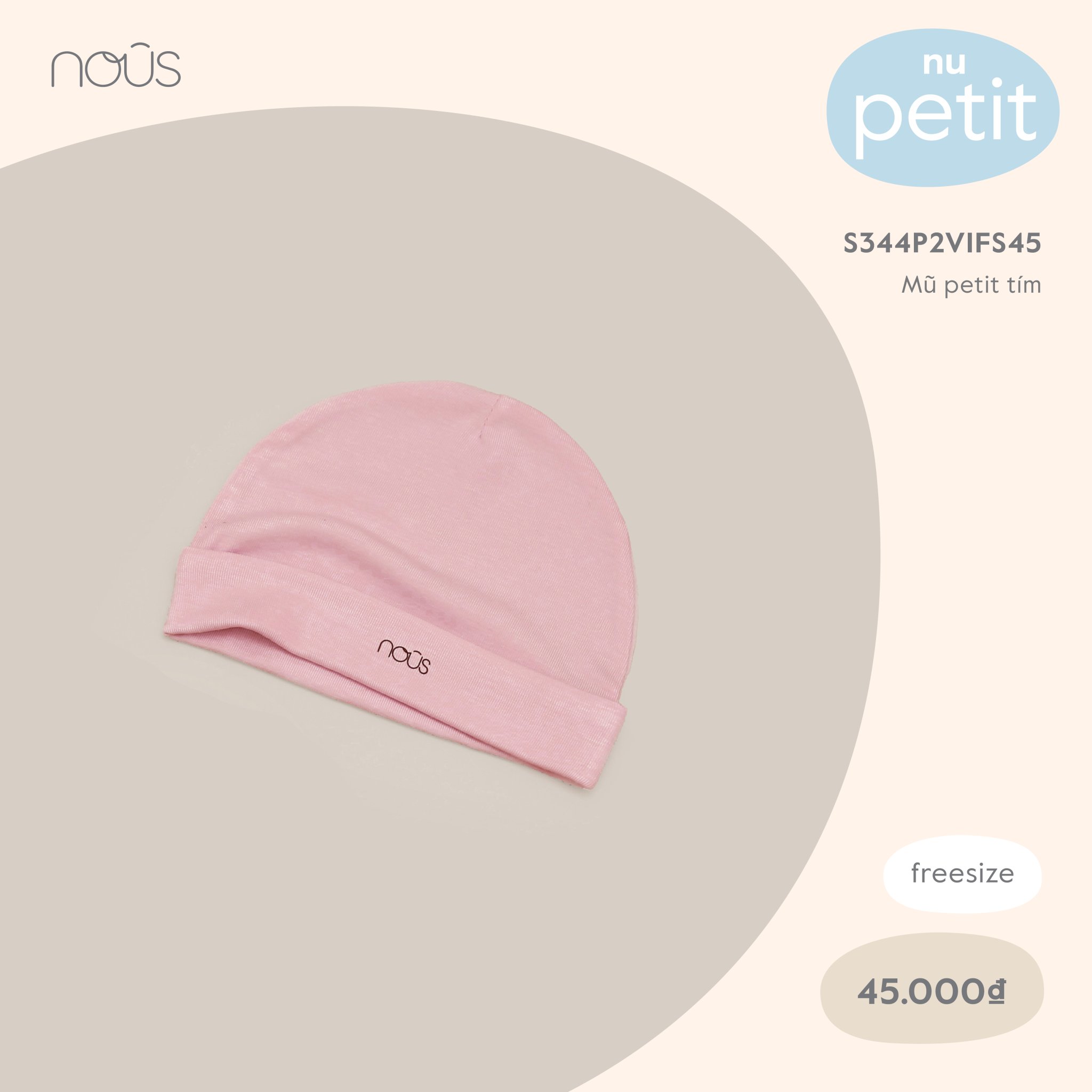 [Nous Chính hãng] [Siêu sale] Nón Mũ sơ sinh nous Petit