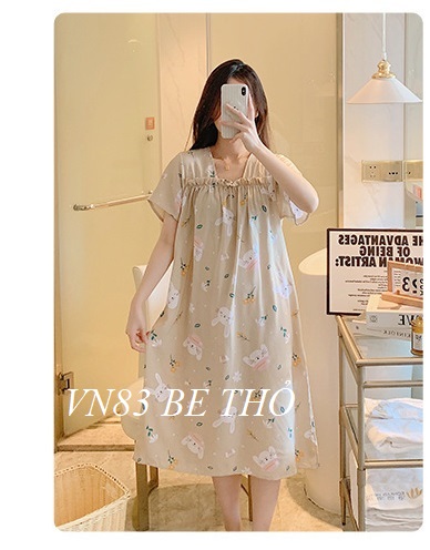 Váy Lanh Mặc Nhà Siêu Mềm Mát VN83