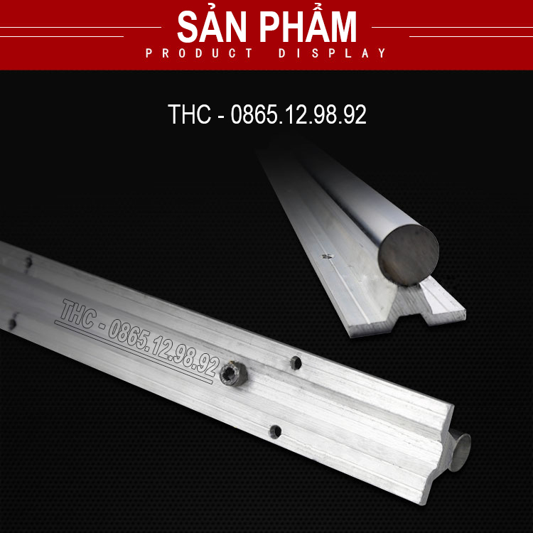 Thanh Ray Trượt Tròn Có Đế SBR Dài 1 Mét Phi 25mm