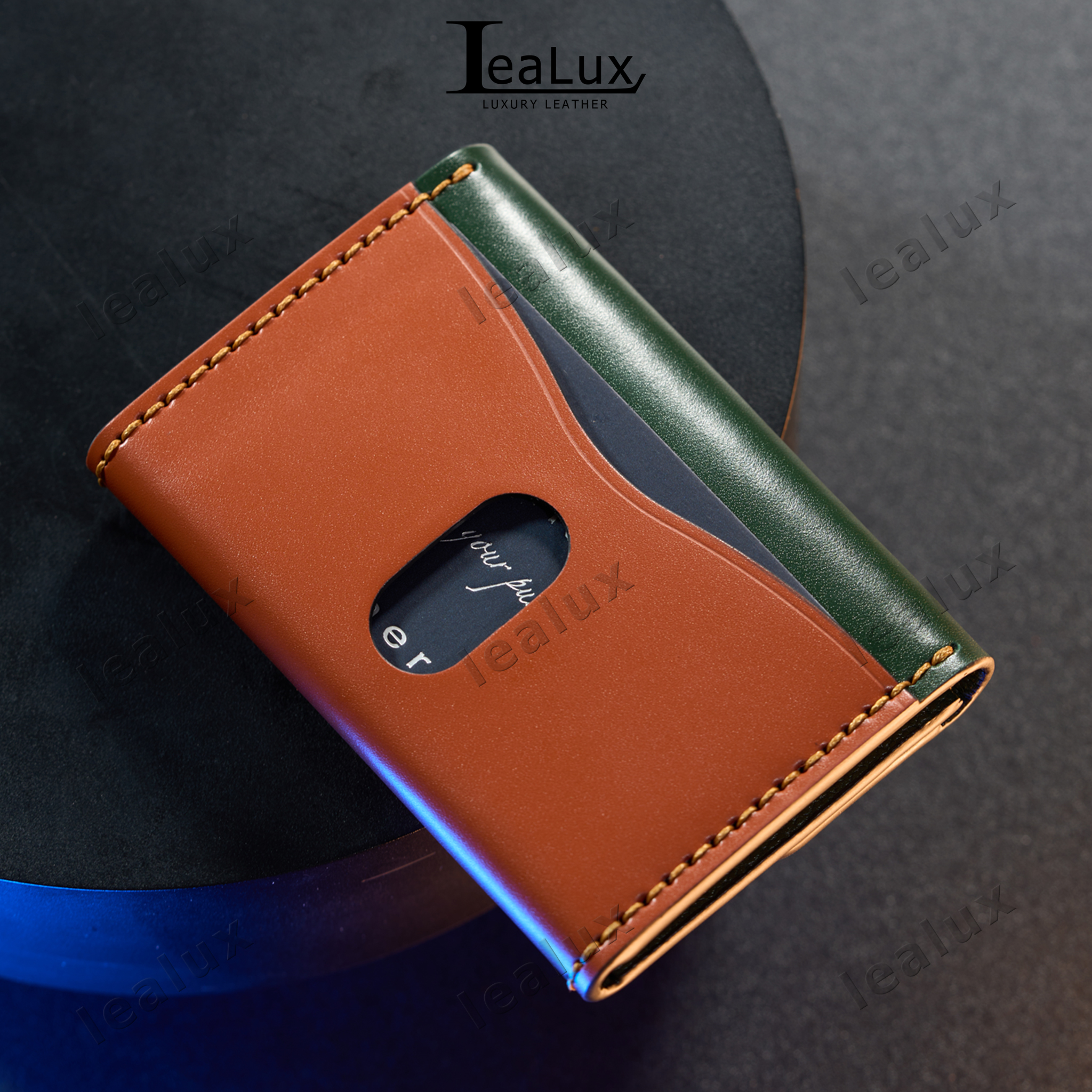 Ví Da Đựng Thẻ Handmade Cao Cấp Lealux Card Wallet